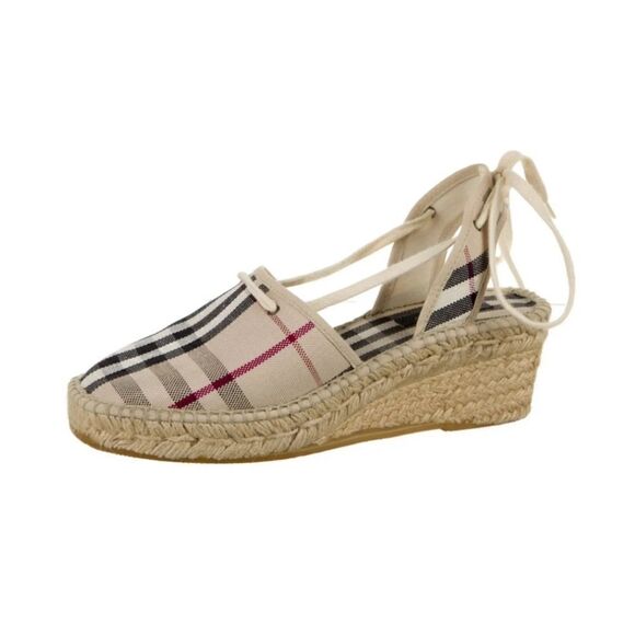 BURBERRYCanvas Plaid Print Espadrilles - Picture 7 of 8